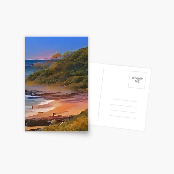 Item preview, Sunset at Noosa Beach postcard designed and sold by postcardsfromI.