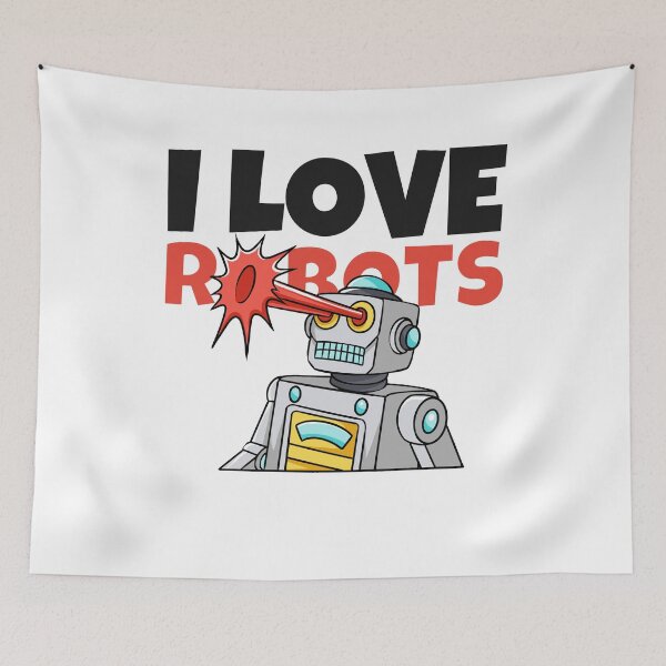 Item preview, Funny Cool Robot Engineer Science Kid I Love Robots designed and sold by 74ninetees.