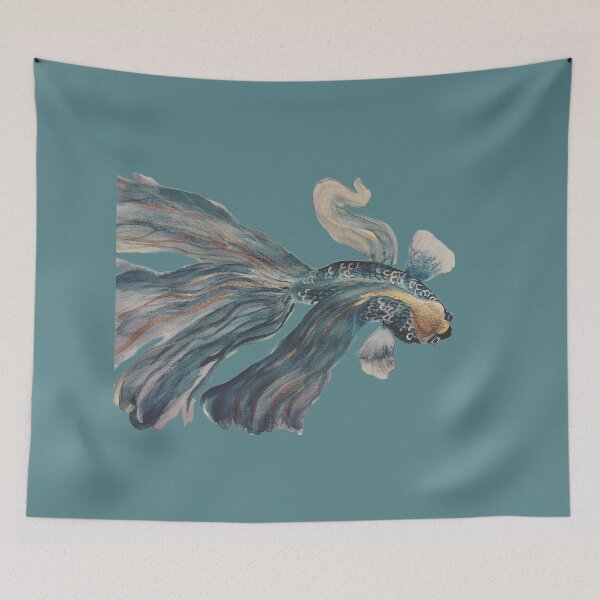 Item preview, Blue and Gold Beta Fish designed and sold by Anastasia Post.