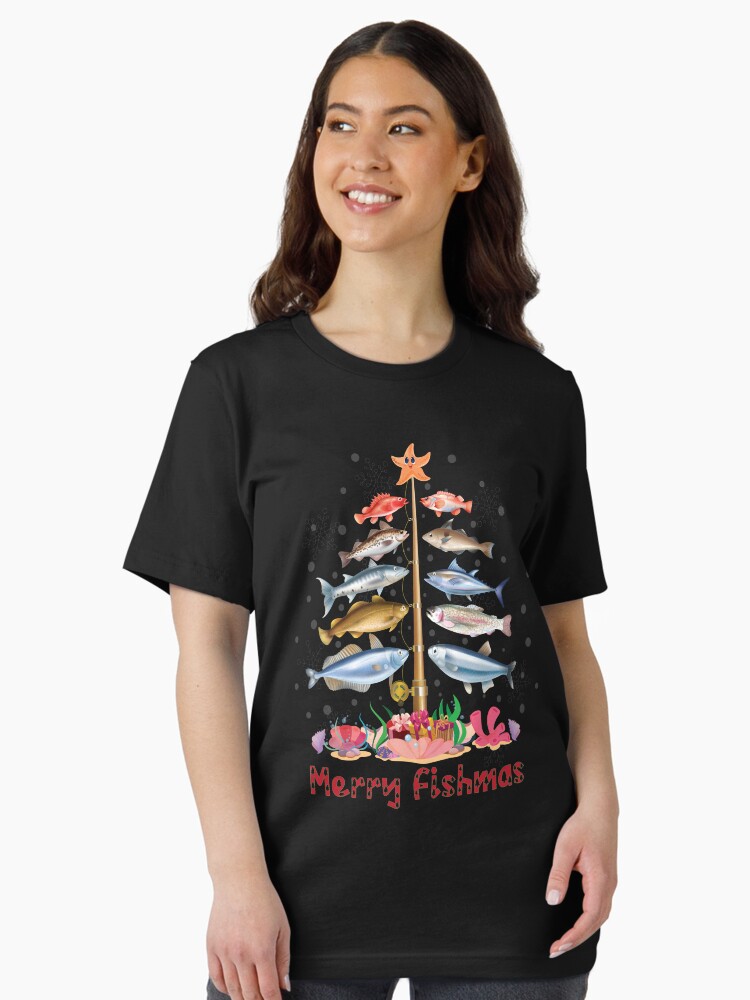 Merry Fishmas Christmas Tree Fish - Funny Fishing\