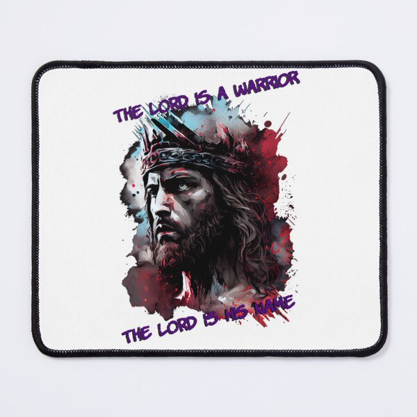 Item preview, Street Art Illustration of Warrior Jesus - Exodus 15:3, Fierce Aesthetic designed and sold by Art4Christ.