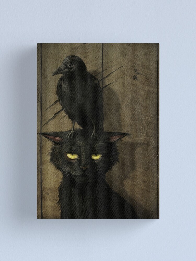 Alternate view of The Raven and the Cat Canvas Print