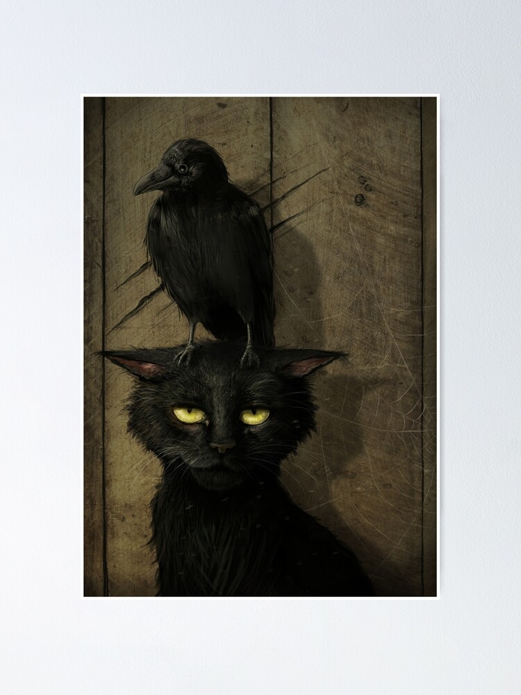 Alternate view of The Raven and the Cat Poster