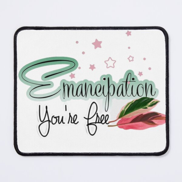 Item preview, emancipation, freedom justice equality, free the nip, flower arrangements, flower borders, designed and sold by DOsell.