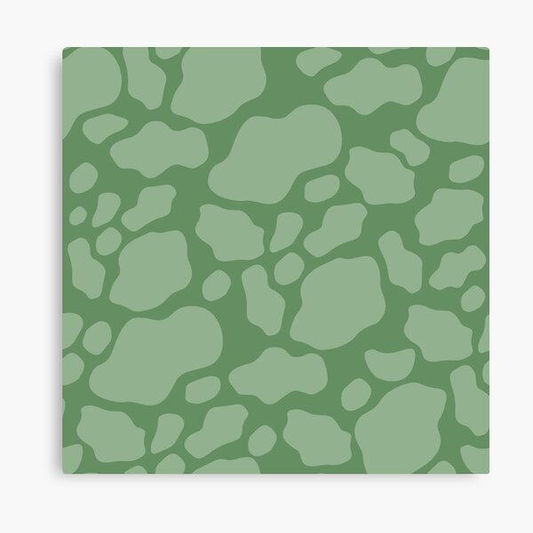 Sage Green Cow Print Aesthetic Pattern Wrapping Paper by lizziereadingart