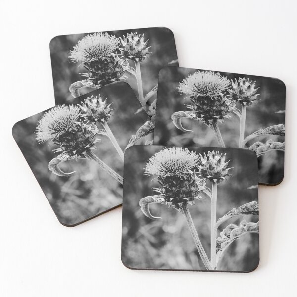 Item preview, Cardoon Flower bw Vertical Nature Beauty designed and sold by eddiebarronshop.
