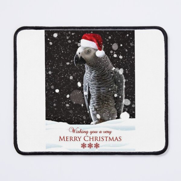 Item preview, Merry Christmas African Grey Parrot designed and sold by The-Best-Arts.