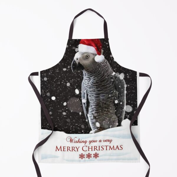 Item preview, Merry Christmas African Grey Parrot designed and sold by The-Best-Arts.