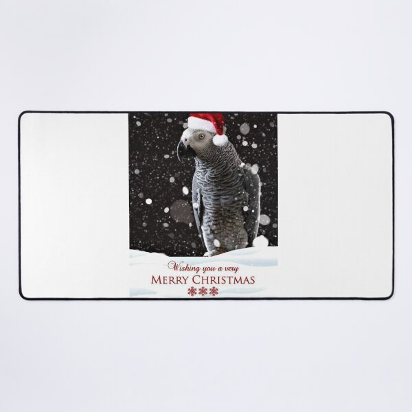 Item preview, Merry Christmas African Grey Parrot designed and sold by The-Best-Arts.