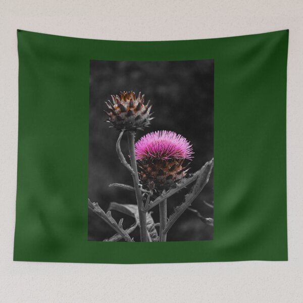 Item preview, Cardoon Flower Carmine Effects Vert Nature Beauty designed and sold by eddiebarronshop.
