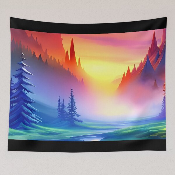 Item preview, Misty Mountains and Trees, Ai Generated Art  designed and sold by ACC .