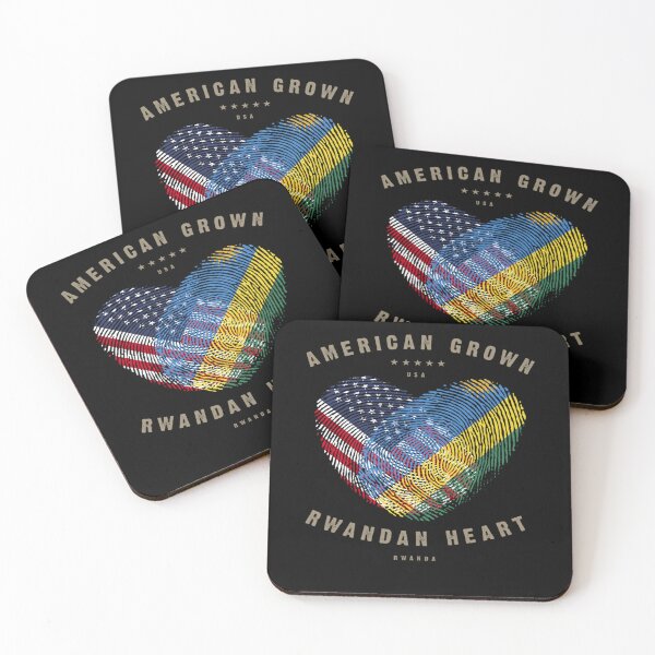 Item preview, American Grown Rwandan Heart Love Rwanda Flag designed and sold by Baudendistel.