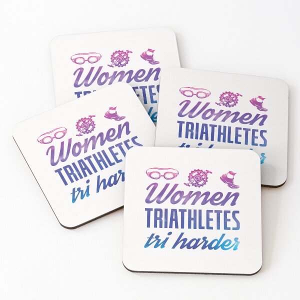 Item preview, Women Triathletes Tri Harder Cute Triathlon designed and sold by jaygo.