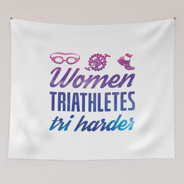 Item preview, Women Triathletes Tri Harder Cute Triathlon designed and sold by jaygo.