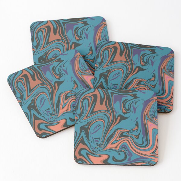 Item preview, Abstract Liquid psychedelic Metallic Marble Art Paint- Elegant retrp psychedelic Marble art designed and sold by MAEffects.