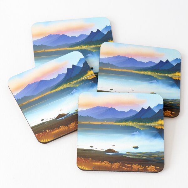 Item preview, Mountain Lake, watercolor 2, Ai Generated Art  designed and sold by ACC .