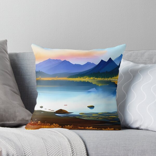 Item preview, Mountain Lake, watercolor 2, Ai Generated Art  designed and sold by ACC .