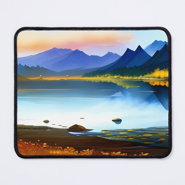 Item preview, Mountain Lake, watercolor 2, Ai Generated Art designed and sold by ACC .