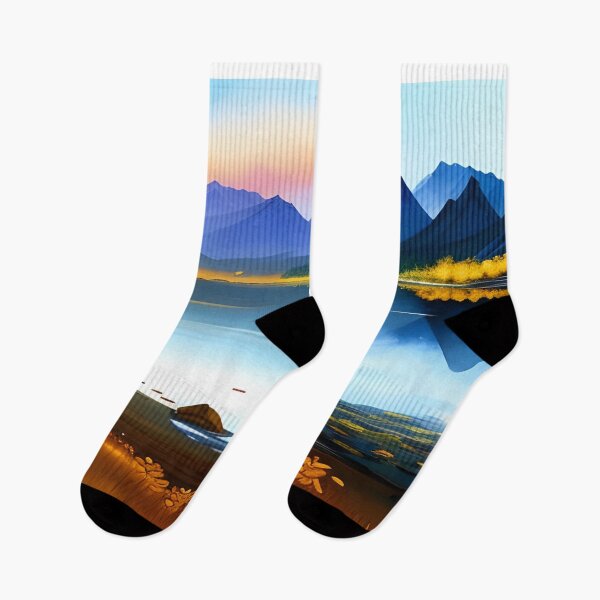 Item preview, Mountain Lake, watercolor 2, Ai Generated Art  designed and sold by ACC .