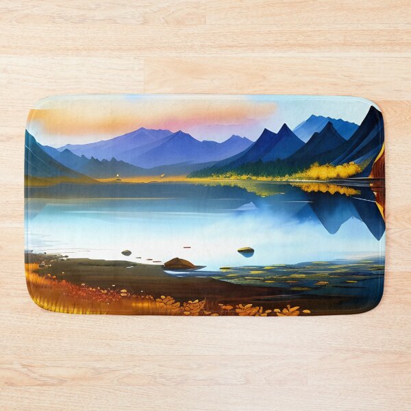 Item preview, Mountain Lake, watercolor 2, Ai Generated Art  designed and sold by ACC .