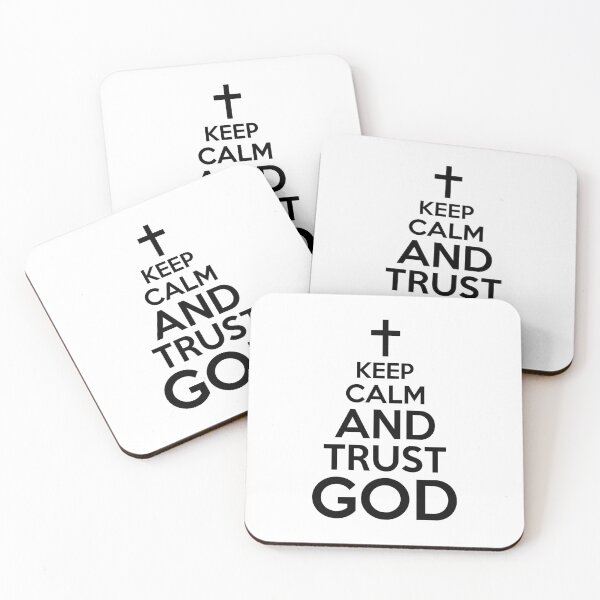 Item preview, Keep Calm And Trust God Simpel Minimalist Black Text Cchristmas Tree  designed and sold by bolkibox.