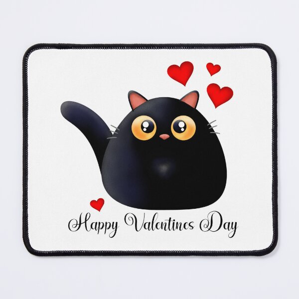 Item preview, Valentines Day Cat designed and sold by BlackCatArtBB.