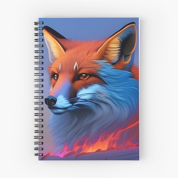 Artikelvorschau, Fuchs und Feuer, KI-generierte Kunst entworfen und verkauft von ACC .