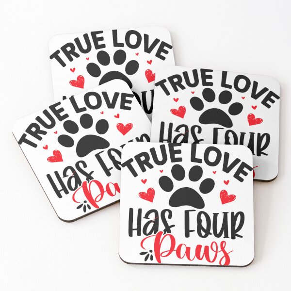 Item preview, True love has four paws  designed and sold by BlackCatArtBB.