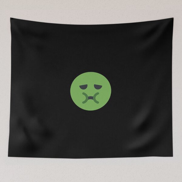 Item preview, Green Happy Smiley Face Emoji Ready to Puke designed and sold by PrintPortal.
