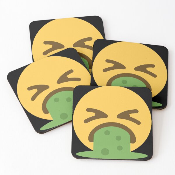 Item preview, Green Smiley Face Emoji Throwing Up designed and sold by PrintPortal.