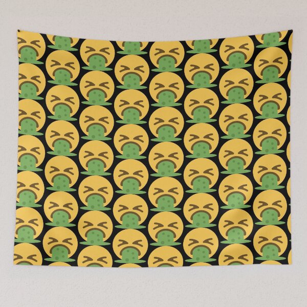 Item preview, Green Smiley Face Emoji Throwing Up designed and sold by PrintPortal.