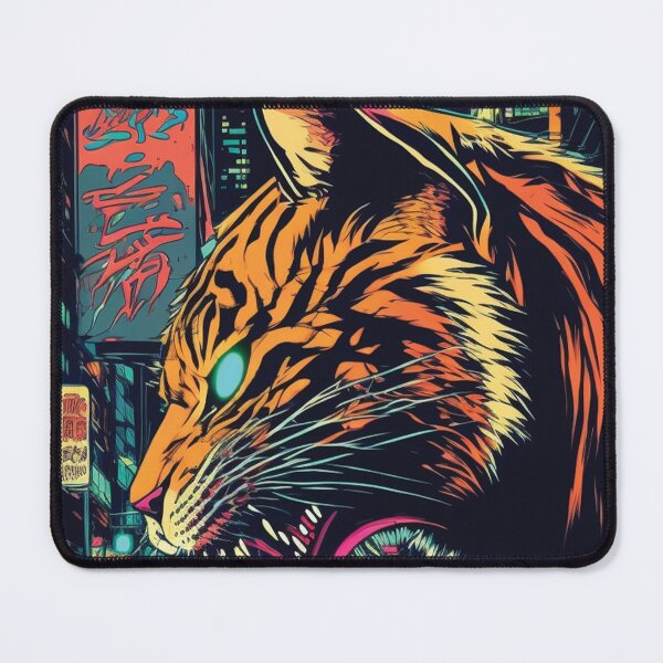 Item preview, Cyberpunk neon Tiger #3 designed and sold by PhiloSophyEye.