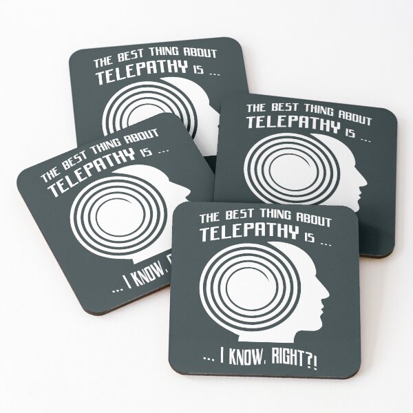 Item preview, The best thing about telepathy ... (white) designed and sold by SolidEarthArt.