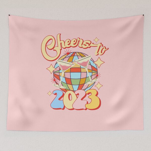 Item preview, Happy new year 2023 cheers to 2023 retro disco ball New Year’s Eve party  designed and sold by DesignsbyMona.