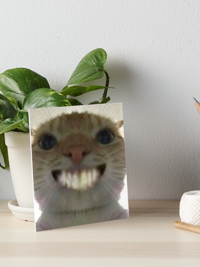 smiley cat meme Greeting Card for Sale by The Lone vendor