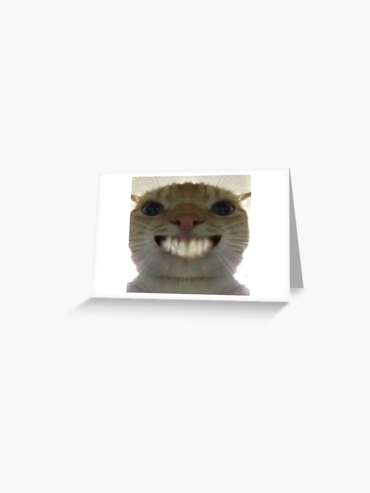 smiley cat meme Greeting Card for Sale by The Lone vendor