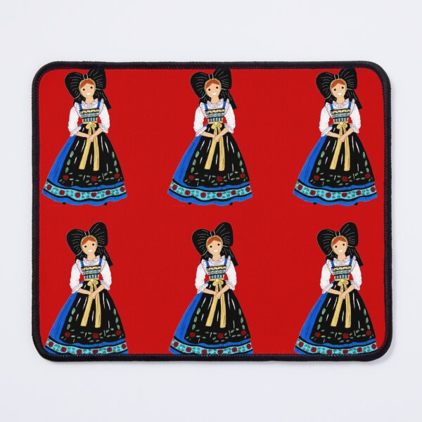 Item preview, Costume of Alsace, France. Color background designed and sold by Catherine Debusne.