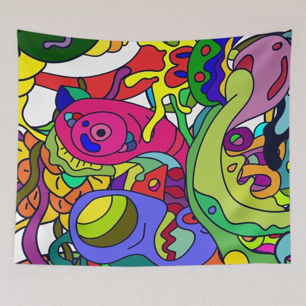 Item preview, Let's play color together guys doodle pattern designed and sold by DJava-ArtO.
