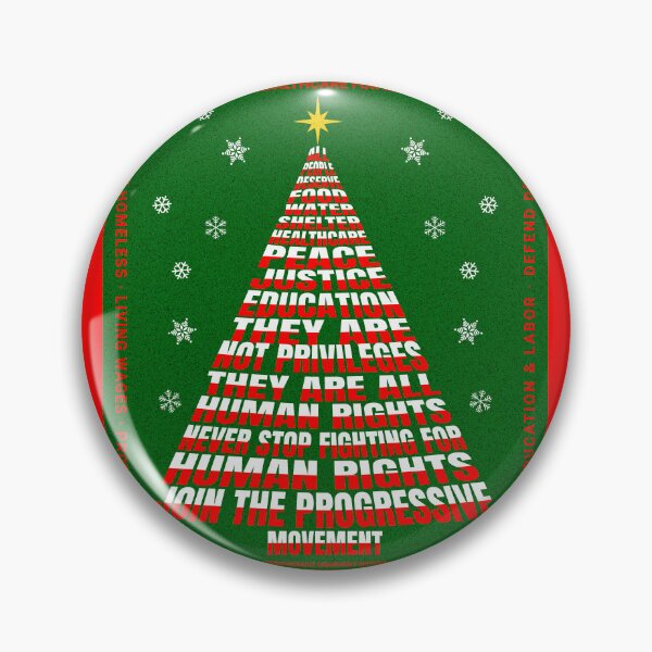 Artikelvorschau, PMD00203 Progressive Movement Designs Weihnachtsbaum der Menschenrechte auf Grün mit regenbogenfarbenem Vogel für Progressive entworfen und verkauft von ProgressiveLeft.
