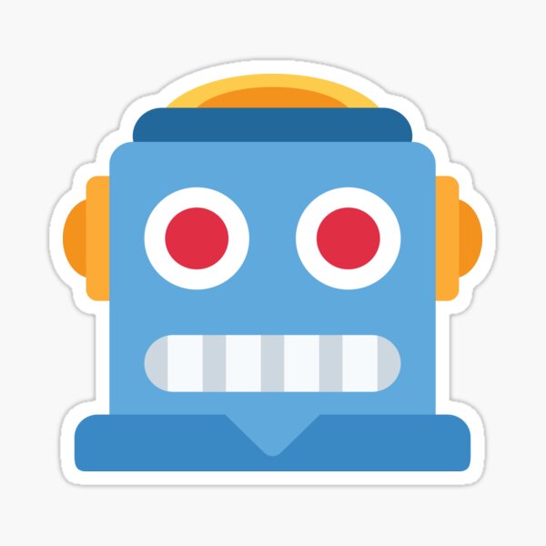 "Robot Head Emoji Icon" Sticker for Sale by PrintPortal Redbubble