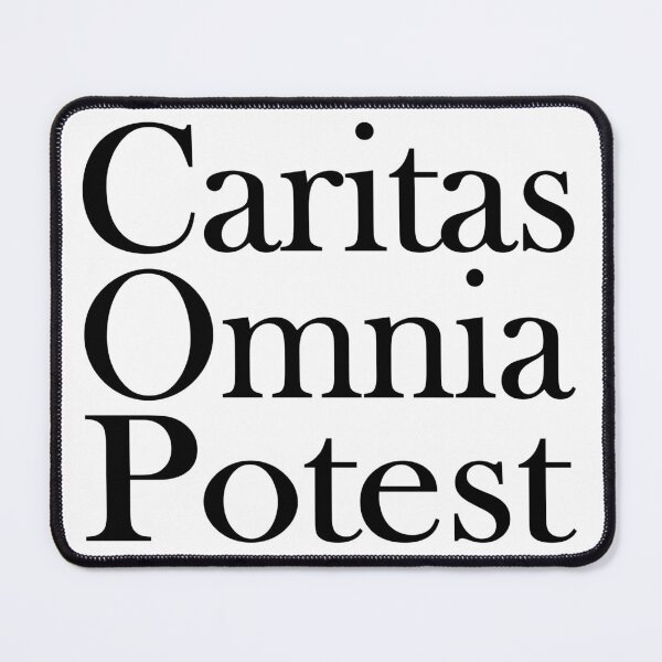 Item preview, Caritas omnia potest - love can do everything - black designed and sold by saechla.