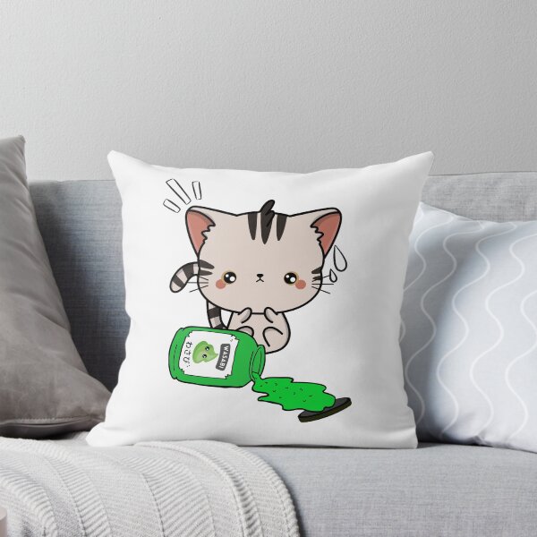 Item preview, Cute Tabby Cat Spilled Wasabi Sauce designed and sold by Pet Station.