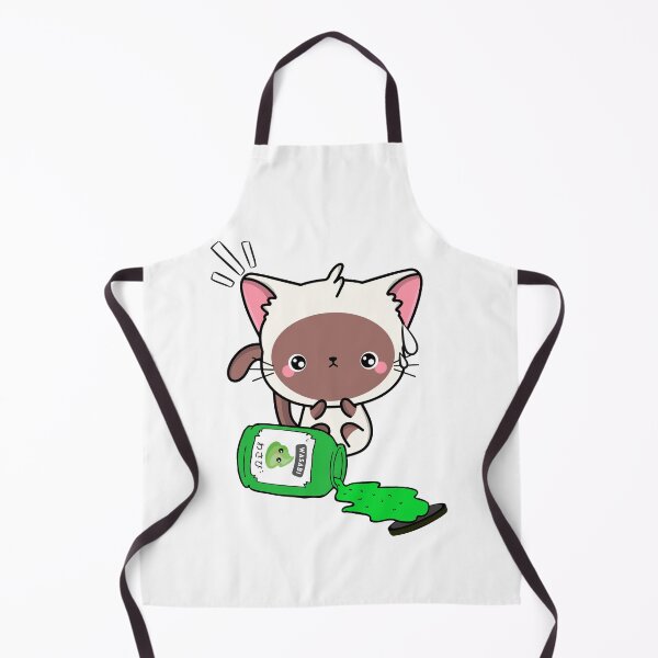Item preview, Cute White Cat Spilled Wasabi Sauce designed and sold by Pet Station.