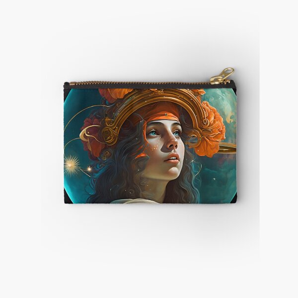 Item preview, Girl with orange roses and a planet behind her designed and sold by Tuko Designs.