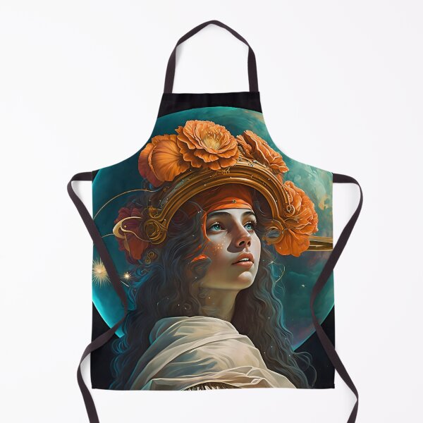 Item preview, Girl with orange roses and a planet behind her designed and sold by Tuko Designs.