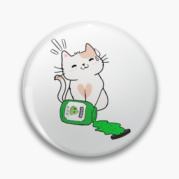 Item preview, Cute White Cat Spilled Wasabi sauce designed and sold by Pet Station.