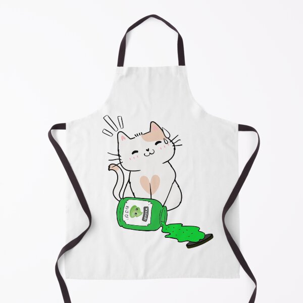 Item preview, Cute White Cat Spilled Wasabi sauce designed and sold by Pet Station.