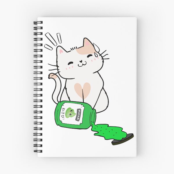 Item preview, Cute White Cat Spilled Wasabi sauce designed and sold by Pet Station.