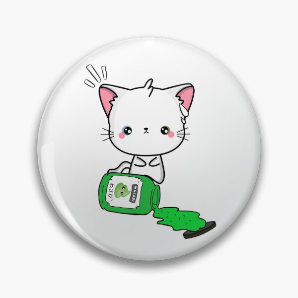 Item preview, Cute White Cat Spilled wasabi Sauce designed and sold by Pet Station.