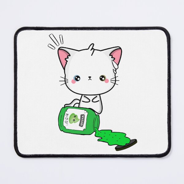 Item preview, Cute White Cat Spilled wasabi Sauce designed and sold by Pet Station.